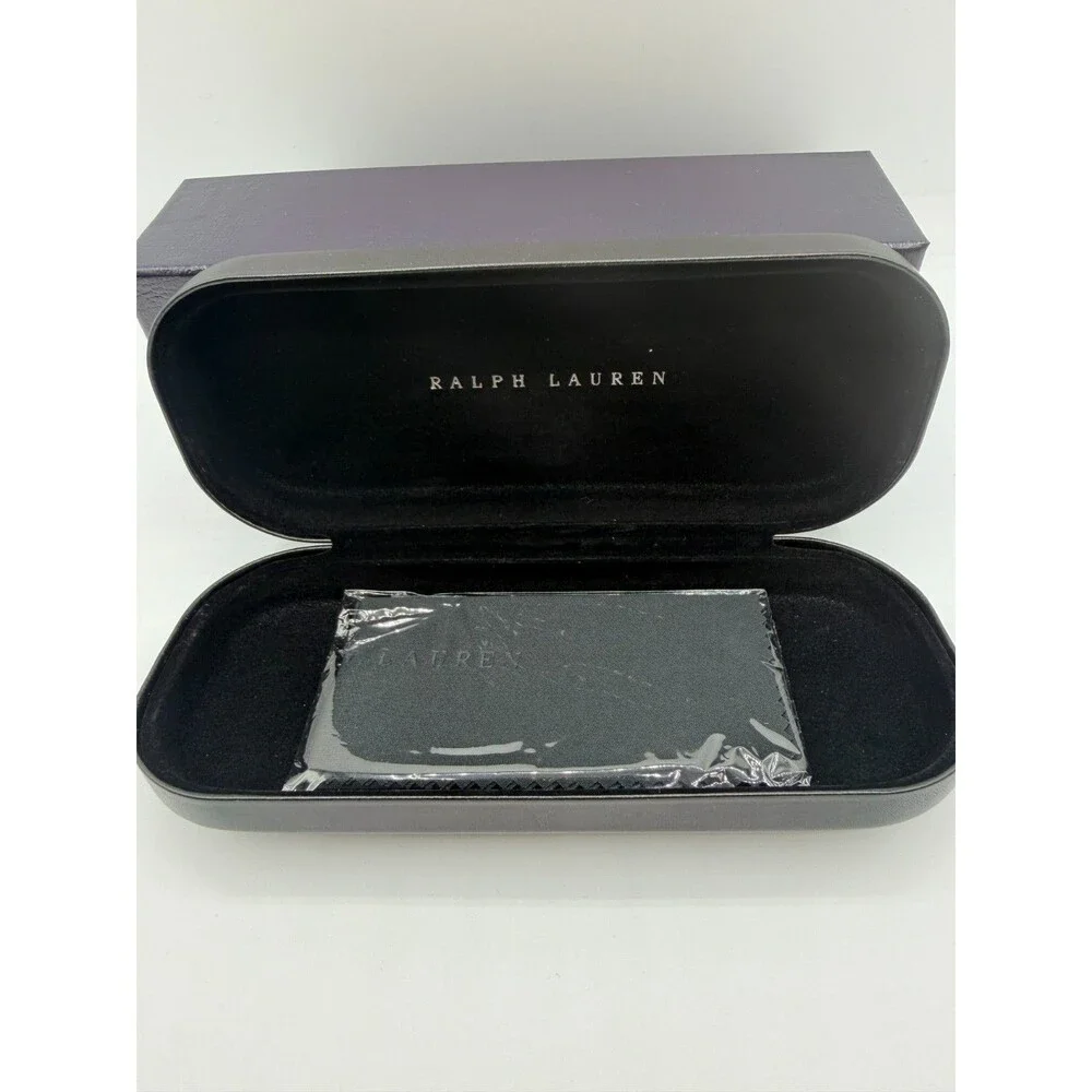 Ralph Lauren Eyeglasses Sunglasses Case Box w/ Cloth Authentic Black EUC Set